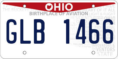 OH license plate GLB1466
