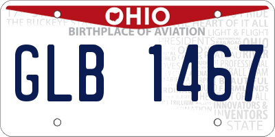 OH license plate GLB1467