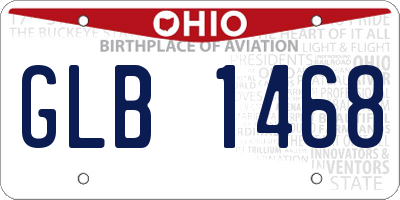 OH license plate GLB1468