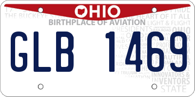 OH license plate GLB1469