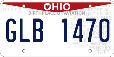 OH license plate GLB1470
