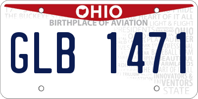 OH license plate GLB1471