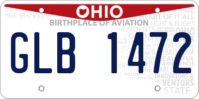 OH license plate GLB1472