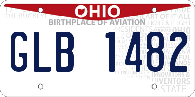 OH license plate GLB1482