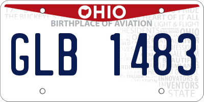 OH license plate GLB1483