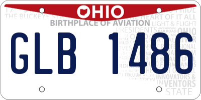 OH license plate GLB1486