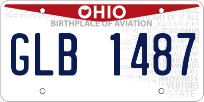 OH license plate GLB1487