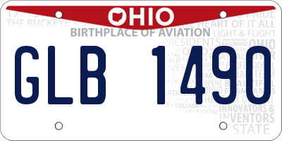 OH license plate GLB1490