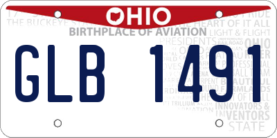 OH license plate GLB1491