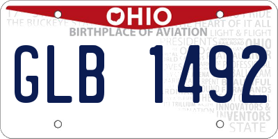 OH license plate GLB1492