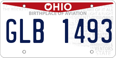 OH license plate GLB1493