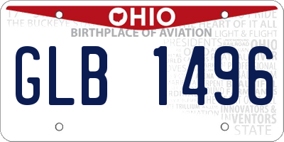 OH license plate GLB1496