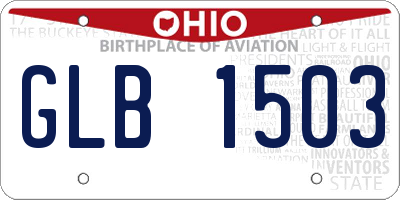 OH license plate GLB1503