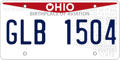 OH license plate GLB1504