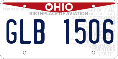 OH license plate GLB1506