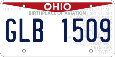 OH license plate GLB1509