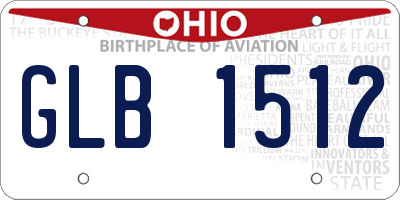 OH license plate GLB1512