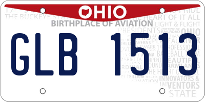 OH license plate GLB1513