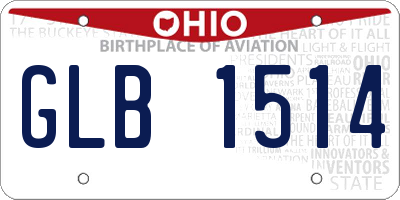 OH license plate GLB1514