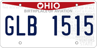 OH license plate GLB1515