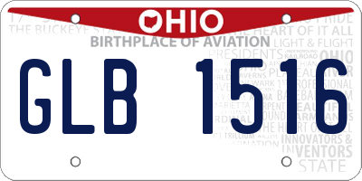 OH license plate GLB1516