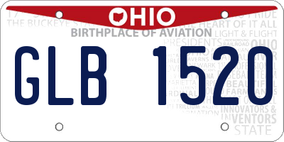 OH license plate GLB1520