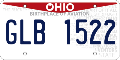OH license plate GLB1522