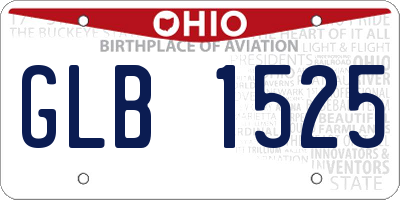 OH license plate GLB1525