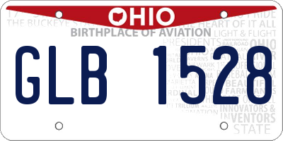 OH license plate GLB1528