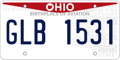 OH license plate GLB1531