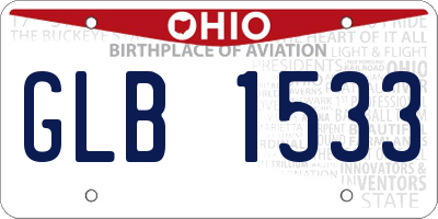 OH license plate GLB1533