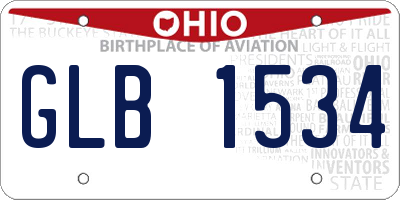 OH license plate GLB1534