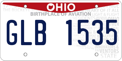 OH license plate GLB1535