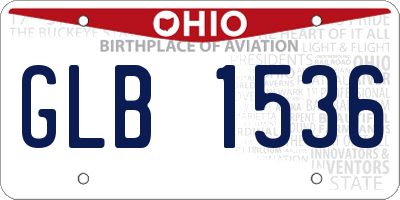 OH license plate GLB1536