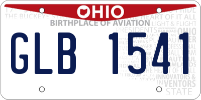 OH license plate GLB1541