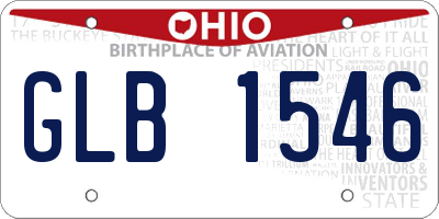 OH license plate GLB1546