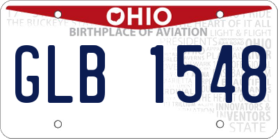 OH license plate GLB1548