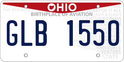 OH license plate GLB1550