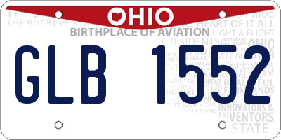 OH license plate GLB1552