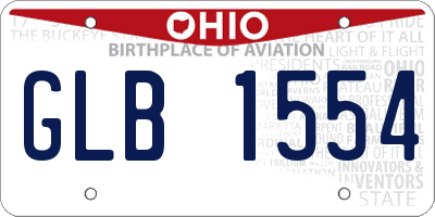 OH license plate GLB1554