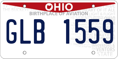 OH license plate GLB1559