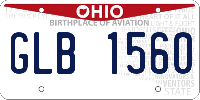 OH license plate GLB1560