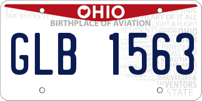 OH license plate GLB1563