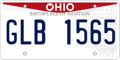 OH license plate GLB1565