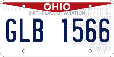 OH license plate GLB1566