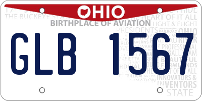 OH license plate GLB1567