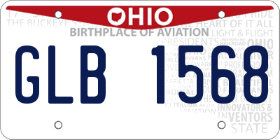 OH license plate GLB1568