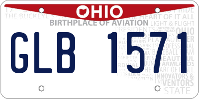 OH license plate GLB1571