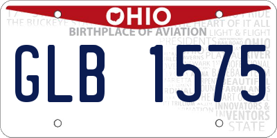 OH license plate GLB1575