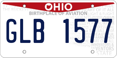OH license plate GLB1577